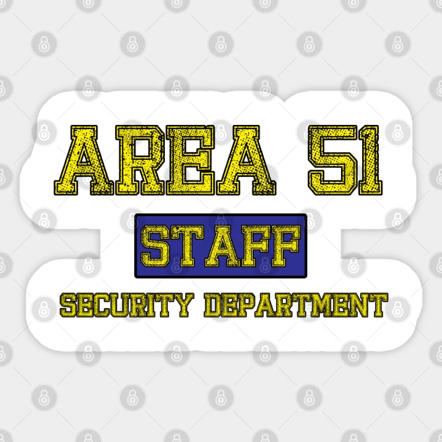 Area 51 Staff Sticker by Dualima